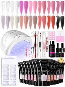 LIMEGIRL Complete Gel Manicure Kit For Beginners - Multi-Function Gel Extension Manicure Set, Professional Manicure Starter Kit, Manicure Starter Set, Women Gift - Multicolor - View 1