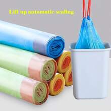 40uds (2 rollos) / 100uds (5 rollos) / 200uds (10 rollos) bolsas basura con cordón, 4 galones.Ideales para hogar, cocina o dormitorio. - Paquete de prueba de 40 piezas - Ver 3