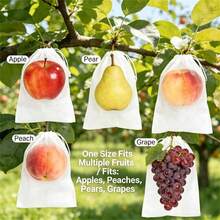 1/105Pcs Pest Protection Kit, Plant Protection Cover, Hidden Drawstring, Nylon Mesh Breathable, Suitable For Fruit Trees, Bird Net Protection For Apples, Grapes, Prevents Birds, Pests And Deer Damage, Multi-Purpose Use - A - View 9