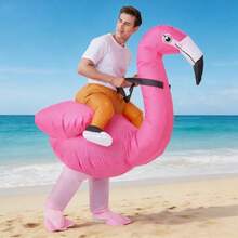 1pc Adult Inflatable Flamingo Costume, Fits Height 1.5-2m, Suitable For Christmas, Cosplay, Anime Role Play, Party, Stage Performance And Masquerade - Flamingos - View 5