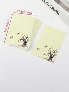 20 Peças Cartões Pequenos em Branco com Cantos Arredondados para Pintura DIY, Cartões de Texto em Papel Cartão Grosso, Cartões com Padrão Floral, Cartões Pequenos em Papel Kraft Branco, Cartões de Bênção Escritos à Mão, Cartões de Texto e Padrão em Papel Grosso, Adequados para Rabiscar e DIY Artesanal - Multicolorido - Visão 15