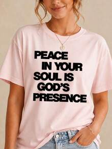 GOD'S ART ON DISPLAY Men's Summer Casual Graphic Tee Faith Inspired Everyday Top For Men Ideal Father's Day Gifts - 粉色 - 查看 3