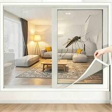 Summer White Self-Adhesive Window Screen, Curtain Mosquito Net, Window Insect Screen, Mosquito Net With Window, Insect-Proof, Multiple Sizes Available, Includes 2cm Self-Adhesive Tape, Suitable As A Gift - Screen Windows - View 9