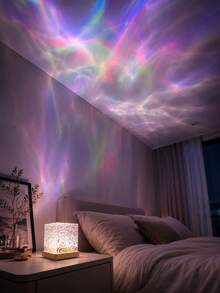 Lampu Proyeksi LED Riak Air RGB 16 Warna dengan Kontrol Jarak Jauh & Saklar Sentuh, Lampu Malam Kubus Kristal yang Dapat Diredupkan Bertenaga USB untuk Kamar Tidur, Dekorasi Ruangan, Pesta, Bar, Restoran & Pencahayaan Suasana Rumah - cahaya polikromatik - View 6