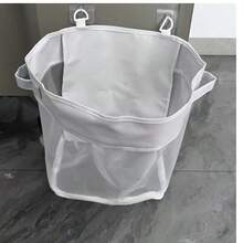 Bathroom Dirty Laundry Mesh Bag, Shower Storage Bag, Large Capacity Breathable Anti-Mold Draining Wall-Mounted Storage,Room Décor,Travel Essential - 1pc White - View 10