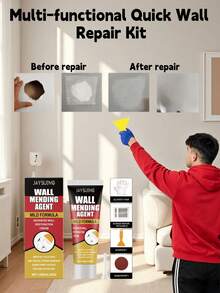 JAYSUING Wall Repair Kit, 100g Drywall Repair Paste With Scraper, Gloves, Patch, Sandpaper - 100g Wall Repair Paste - View 3