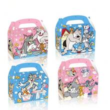 Warner Bros 12pcs/4pcs Tom And Jerry Cartoon Party Boxes, Cartoon Theme Candy Boxes, Classic Cartoon Party Gifts, Collectible Toy Gift Boxes, Birthday Party Candy Bag Fillers, Holiday Surprise Gifts.Halloween & Christmas Gifts.(Random Style) - Multicolor - View 3