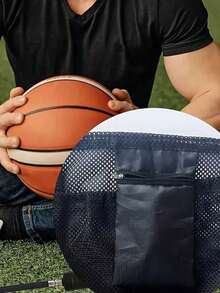 Tas Jaring Serut Multifungsi untuk Olahraga, Tas Jaring Basket Portabel, Tas Penyimpanan Bola, Tas Jinjing Jaring dengan Kantong Resleting, Cocok untuk Pria dan Wanita, Perlengkapan Olahraga Basket, Sepak Bola, Voli, dan Rugby, Penyimpanan Perlengkapan Basket - MultiWarna - View 8