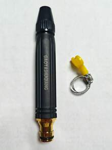 Pistola de agua de alta presión portátil, pistola de lavado de coches de alta presión 2X talla grande potente - Body de plástico duradero, boquilla de manguera de jardín ajustable, herramienta de limpieza potente para motocicletas y automóviles. Mango ergonómico y accesorios de metal, rociador multifunción, accesorio de lavado de automóviles. - Negro - Ver 8
