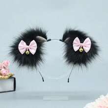 Fluffy Wolf Ears And Tail Set Anime Cosplay Dog Fox Cat Ears Headband And Tail For Furry Costume Accessories - As Pic - View 5