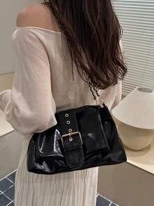 女款腋下包 2026 夏季新款 小眾復古時尚 手提單肩包 高美感通勤款 - 黑色 - 查看 5