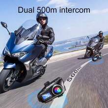 1pc Q58-MAX Premium Motorcycle/Bicycle Bluetooth Helmet Headset, Ultra-Long 500m Intercom, IP56 Waterproof, 25H Ultra-Long Battery 1000mAh Capacity, DSP+CVC Noise Cancelling, EQ Sound, FM Radio, LED Light, Perfect For Riding Outdoor Sports - Q58-mAX - View 3