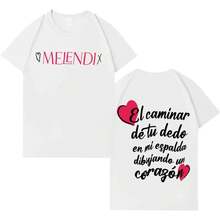 T-shirt de tournée d'album Singer Melendi Harajuku, mode homme et femme, col rond, esthétique, printemps/été 2026, top à manches courtes pour adolescents - 2 - Voir 2