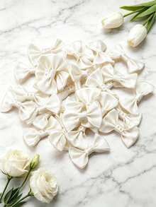 50PCS/30PCS Polyester Bows, Gift Box Decoration DIY Handmade Jewelry Making Accessories, Jewelry Hair Accessories, Clothing Doll Decoration, Garment Accessories - Satin Waistband Bow - View 13