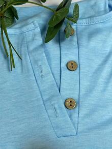 Plus Sizes - Plus Sizes - New Popular Casual Vests With Buttons In Solid Colors For Women's Clothing - Red - View 7