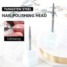 [Broca para Unhas] 2/1 Peça Broca para Limpeza de Cutículas 3/32 Polegadas, Broca Profissional de Carboneto para Limpeza Debaixo das Unhas, Para Tratamento de Pele Morta de Cutículas, Suprimentos para Salão de Unhas. - Multicolorido - Visão 5