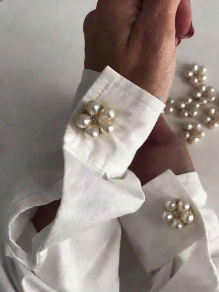 1pc Fashion Minimalist Button Cover, Suitable For Women, Perfect For Pairing With Blouses And Dresses - Affordable Luxury Style - View 1