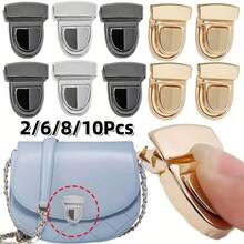 2/6/8/10Pcs Metal Lock Clasp, Bag Buckle, Handbag Shoulder Bag Wallet Tote Bag Closure Snap Button, Craft Packaging Decoration, Wallet Making, DIY Wallet Making - Multicolor - View 13