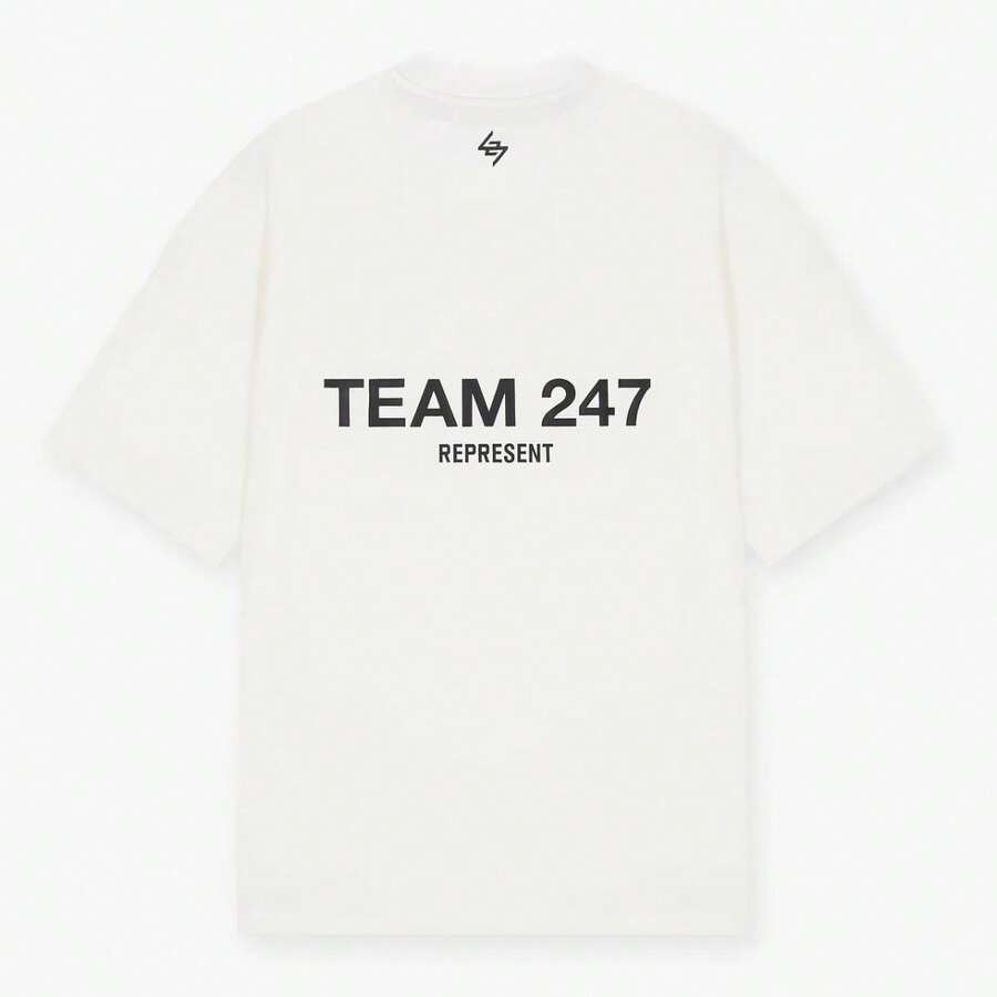 Camiseta de hip-hop con estampado de pareja de estilo chino, de manga corta, talla grande, holgada, de marca de moda para hombres corpulentos. - Blanco - Ver 1