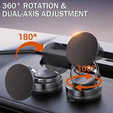 CyberDyer Car Vacuum Magnetic Phone Holder, Strong Magnetic Phone Mount, 360° Adjustable And Reinforced Suction Cup, Suitable For Car/Shower/Travel/Gym/Smooth Mirror, Compatible With Android Phones, Car Accessories - Multicolor - View 3