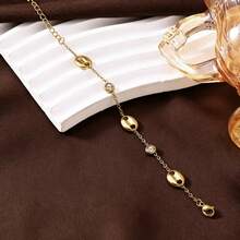 1pc Elegant Stainless Steel Pig Nose Clip Rhinestone Bracelet For Women, Suitable For Daily Wear - Pig Nose Bracelet - View 5