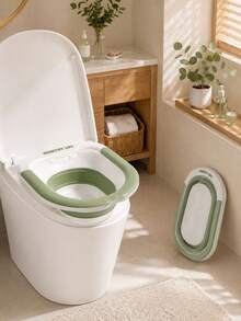1pc Foldable Portable Toilet Basin, Space Saving Bathroom Cleaning Basin, Compact PP & TPR Folding Tub For Home, Travel & RV Use - Multicolor - View 6