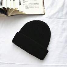 1Pc Seamless Integrated Soft Warm Knit Slouchy Beanie For Women, Dual-Purpose Stylish Hat For Autumn Winter Daily Outings And Casual Outdoor Wear - Multicolor - View 10