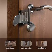 1/2set Door Stopper, Used For Door Stopper, Home, Business Trip, Living Alone Door Stopper Anti-Wolf Door Blocking Anti-Theft Home Door Stopper - Single-chip - View 2