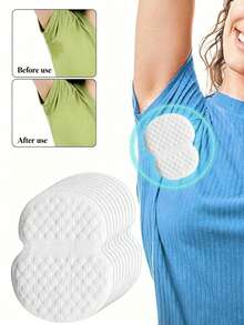 Armpit Sweat Pads,Disposable Underarm Sweat Pads,Breathable Invisible Sports Sweat Absorbing Patch,Comfortable And Odorless,Suitable For Summer Women Body Care,Outdoor,Camping,Gym,Back To School,Travel Accessories,Holiday Essentials,Christmas Gift - White - View 3
