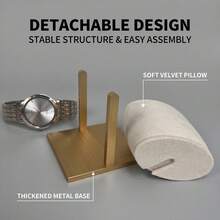1 buah Stand Display Jam Tangan Mewah dari Aluminium Emas, Dudukan Jam Tangan Bantalan Suede Lembut untuk Koleksi Jam Tangan - MultiWarna - View 5