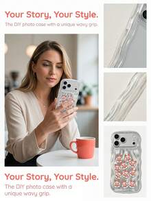 1 pièce Coque de téléphone personnalisée avec photo en ABS, coque en plastique ABS durable, antichoc et résistante aux rayures, plusieurs modèles de téléphone disponibles; cadeau idéal pour les couples, la famille, les amis et les adolescents, convient pour une utilisation quotidienne, surprise d'anniversaire, anniversaire, Saint-Valentin, Noël et cadeaux de fête, convient également comme accessoire quotidien personnalisé unique, coque de téléphone personnalisée. - Multicolore - Voir 5