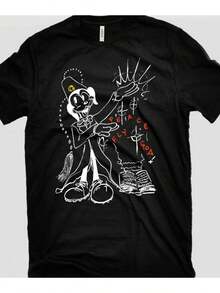Camiseta Westside Gunn X Peace "Fly" God - Camiseta de cuello redondo de corte relajado para hombre y mujer con estampado icónico, camisa casual suave adecuada para todas las estaciones, lav - Negro - Ver 1