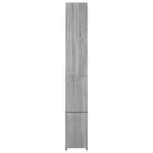vidaXL Bathroom Cabinet, Bathroom Storage Cabinet With Ample Space, Tall Bathroom Cabinet, Bathroom Furniture, Sonoma Grey Wood Composite - Grey - View 5