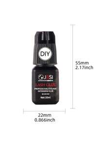 1pc Sensitive Eyes Lash Cluster Glue - 3 Second Quick Dry, Strong Hold Lasts 2 Weeks, Waterproof Eyelash Adhesive For DIY At-Home Use, Semi-Permanent Cluster Extensions (10ml, Black) - Black and White - View 9