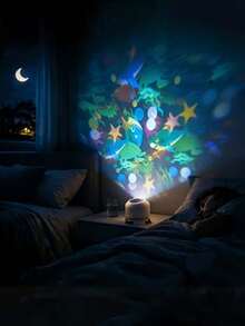 1pc 360° Rotating LED Starry Ocean Projection Night Light, Dynamic Projection Lamp, Rechargeable/USB Powered Adjustable Atmosphere Light, Suitable For Baby Room, Living Room And Game Room Decoration, Ocean Theme Projection (Battery Capacity 800mAh) - Ocean Projection Light - View 12