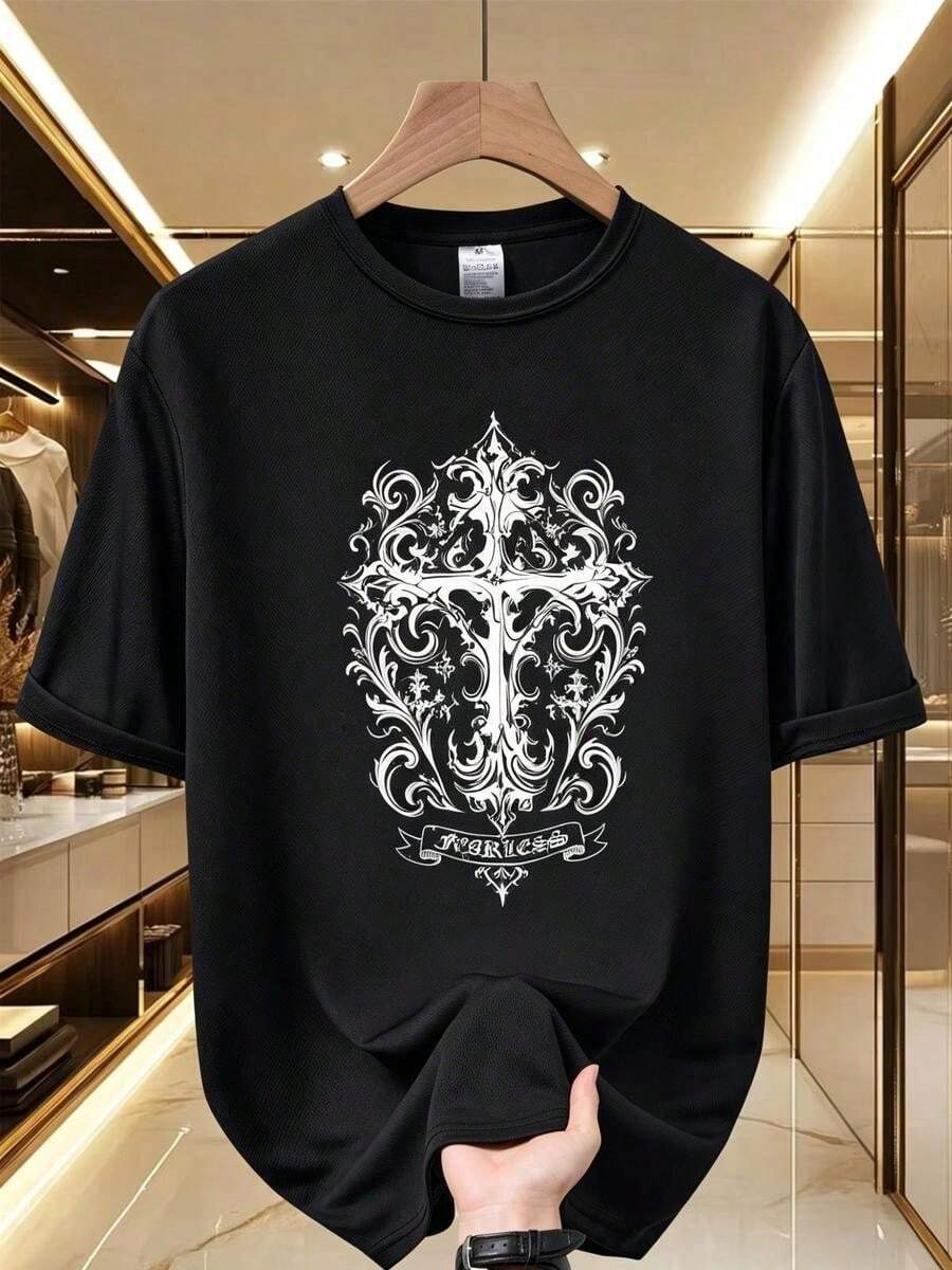 Camiseta con estampado minimalista gótico sin miedo FEARLESS - Negro - Ver 1