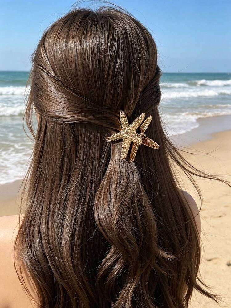 オマケ付き♪フロステッド オパール グロウ♡ヘアクリップ♡香水まとめ売り 1個 リアルなヒトデ メタルヘアクリップ ニッチオーシャンシリーズ