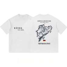 2026 Men's T-Shirt With Nürburgring Camia North Loop Track Map, Made Of Pure Cotton, Summer Casual Wear For Car Enthusiasts - 2 - View 2