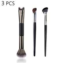 Dual-Ended Nose Contour Brush, 2-In-1 U-Shaped Nose Contour Brush, Fluffy Angled Brush Set, Suitable For Sculpting, Defining, Highlighting And Blending - Multicolor - View 8