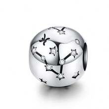 WOSTU 1pc Vintage 925 Sterling Silver Zodiac Bead Pendant, Suitable For DIY Bracelets And Necklaces - Silver - View 17