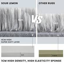 Sour Lemon 8x10 Area Rugs For Living Room Bedroom, Non-Slip Washable Rug, Soft Shaggy Carpet Floor Mats , Modern Style Area Rugs 8x10 Large Size Living Room Rug For Home Decor - Tie-dye Light Gray - View 4