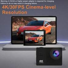 1080P HD Action Camera, 2-Inch LCD Screen, 140° Wide Angle, Digital Image Stabilization, Rechargeable Battery, Suitable For Bicycle And Helmet Mounts, For Cycling, Vlogging And Outdoor Video Recording (MP4 Format) - 查看 7