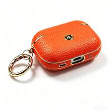 1pc Double-Layer Electroplated Lychee Texture Protective Case Compatible With Apple 2/3/4 Wireless Earphones, AirPodspro/2/3 Wireless Bluetooth Soft Shell Earphone Case - Multicolor - View 10