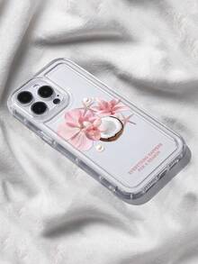 Fresh Flower & Coconut Pattern Phone Case, Compatible With IPhone & Compatible With Samsung Galaxy, Waterproof, Shockproof, Anti-Drop, Anti-Scratch - Multicolor - View 6