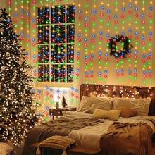 USB Powered Curtain Fairy Lights, Remote Control 8 Flashing Modes, Suitable For Christmas, Halloween, Wedding, Birthday, Party, Home Garden, Holiday Decoration - USB Curtain Light String - View 11