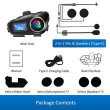 1pc Q58-MAX Premium Motorcycle/Bicycle Bluetooth Helmet Headset, Ultra-Long 500m Intercom, IP56 Waterproof, 25H Ultra-Long Battery 1000mAh Capacity, DSP+CVC Noise Cancelling, EQ Sound, FM Radio, LED Light, Perfect For Riding Outdoor Sports - Q58-mAX - View 13