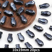 20/40pcs Charm Fish Ceramic Beads Loose Spacer Beads For DIY Jewelry Making Bracelets Earrings Necklaces And Phone Charms Accessories - 10x19mm - View 13