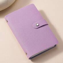 Organizador de efectivo con botón a presión minimalista, opciones de multicolor, páginas transparentes para contabilidad financiera, organizador de monedas y recibos, organizador personal portátil - Multicolor - Ver 15