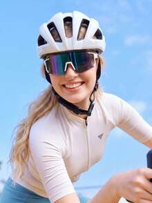 Women's Outdoor Polarized Fashionable Foldable Sports Glasses - White Framed In Dark Purple - View 9