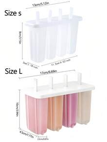 [DIY Frozen Treat Kit] Popsicle Molds With Lids Plastic Homemade Ice Pop Maker Tray DIY Frozen Treat Kit For Summer Snack Ice Cream Maker - Multicolor - View 7